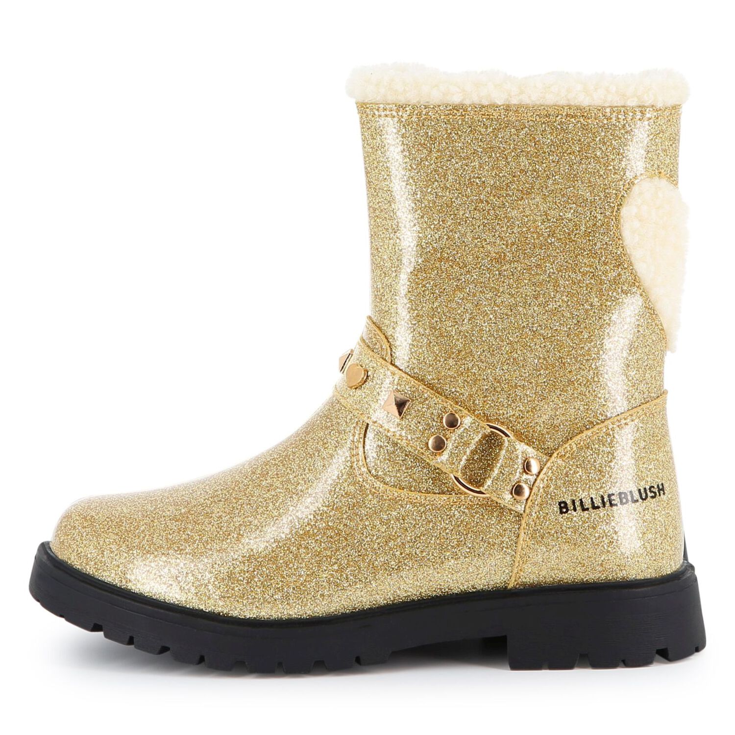 Girls Gold Glitters Boots, 1, hi-res