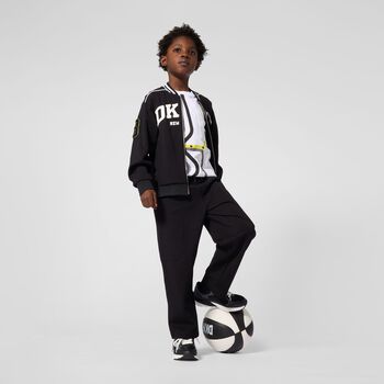 Boys Black Logo Trousers