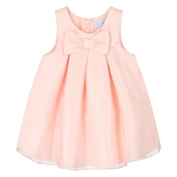 Younger Girls Pink Organza Dress