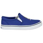 Boys Blue Polo Bear Slip-On Trainers, 1, hi-res