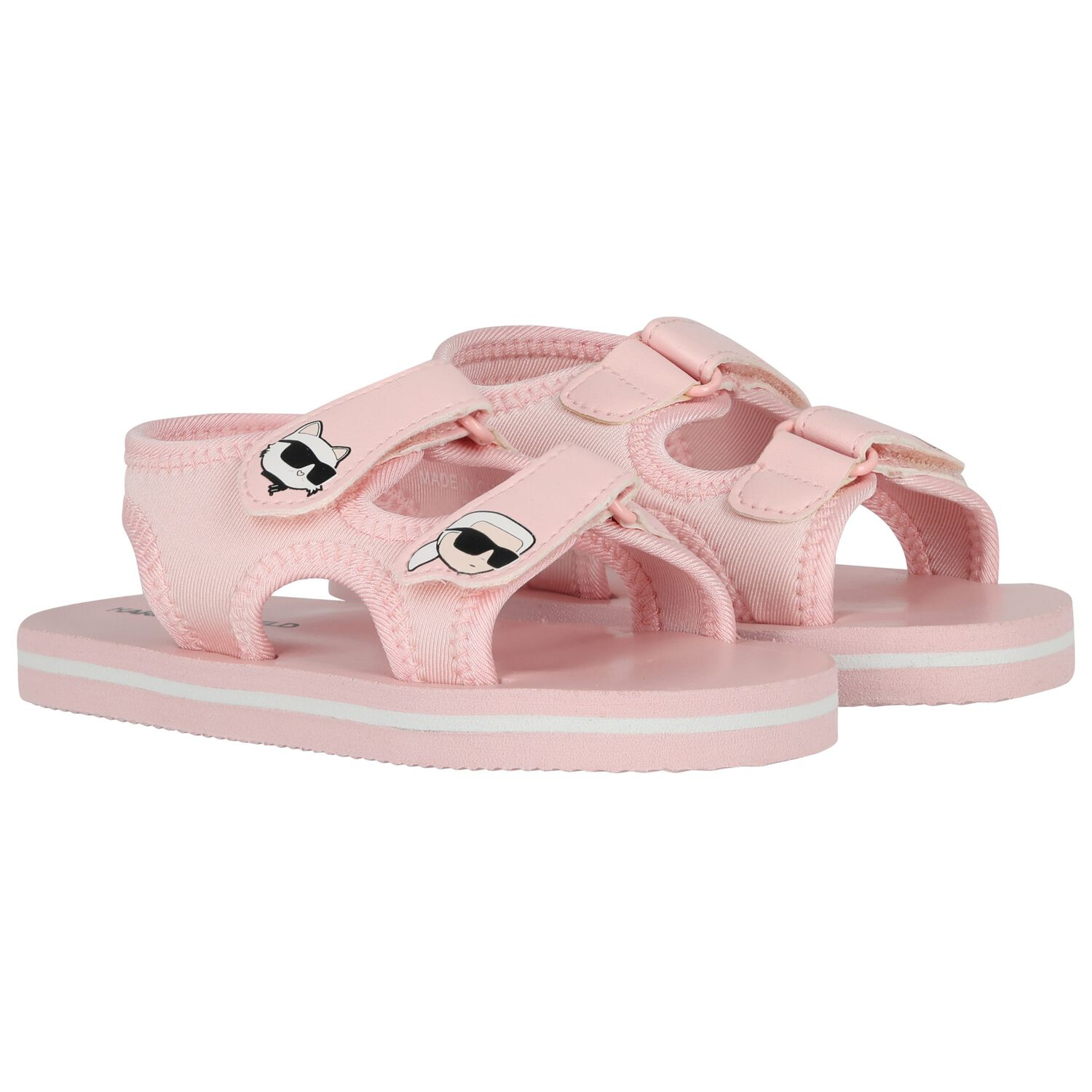 Girls Pink Choupette & Karl Sandals, 2, hi-res