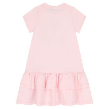 فستان بنات بالشعار بطبعه فراشات باللون الوردى 