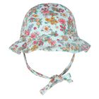 طقم بدله بنات بطبعه الزهور باللون الاخضر , 1, hi-res