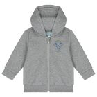 بدلة رياضية أولاد بالشعار باللون الرمادي, 1, hi-res