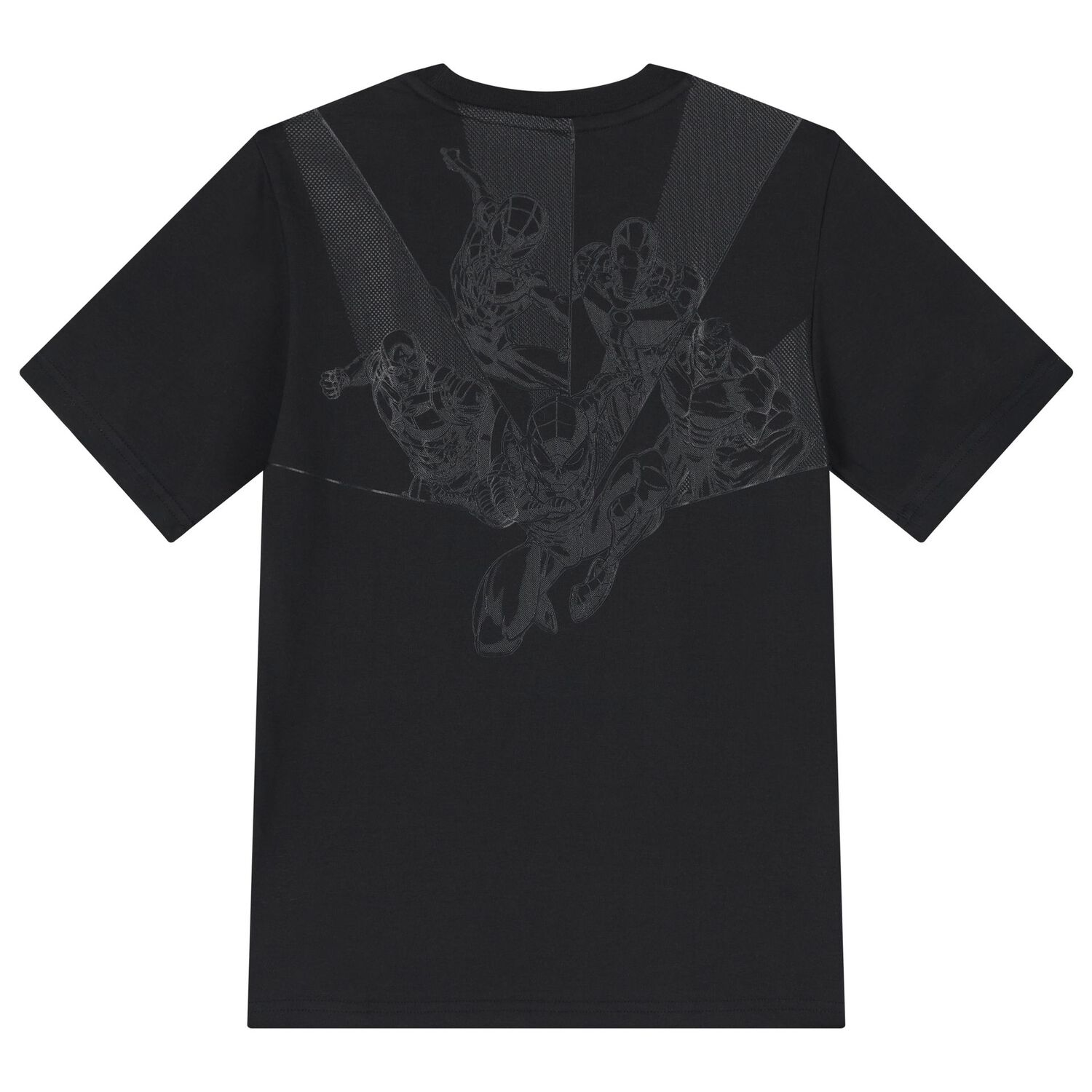 Boys Black Logo Marvel T-Shirt, 1, hi-res