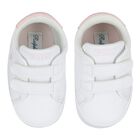 Baby Girls White Logo Trainers, 1, hi-res