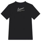 طقم شورت أولاد بالشعار باللون الأسود, 2, hi-res