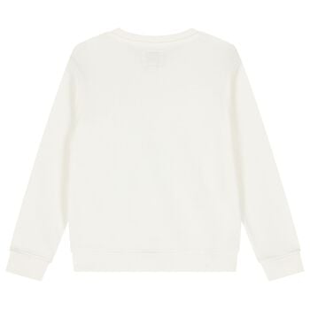 Boys Ivory Teddy Bear Logo Sweatshirt