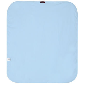 Baby Boys White & Blue Logo Baby Blanket