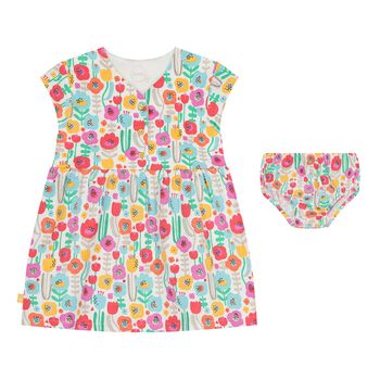 Baby Girls Multi-Coloured Floral Dress Set