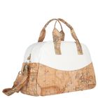White & Beige Geo Map Baby Changing Bag, 1, hi-res