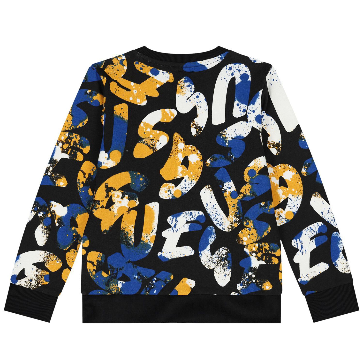 سويت شيرت أولاد بالشعار باللون الأسود, 1, hi-res image number null