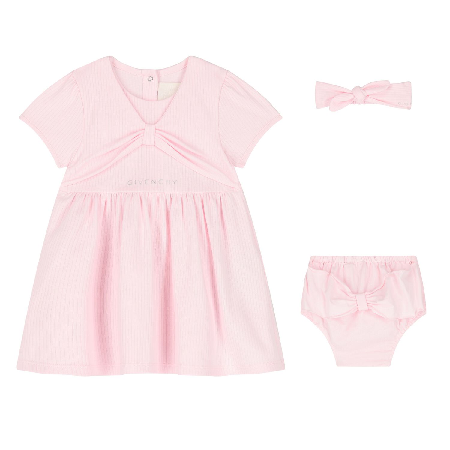 Baby Girls Pink Logo Dress Set, 1, hi-res