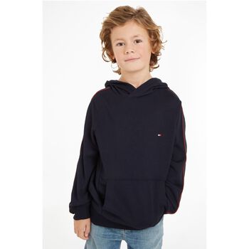 Boys Navy Blue Logo Hooded Top