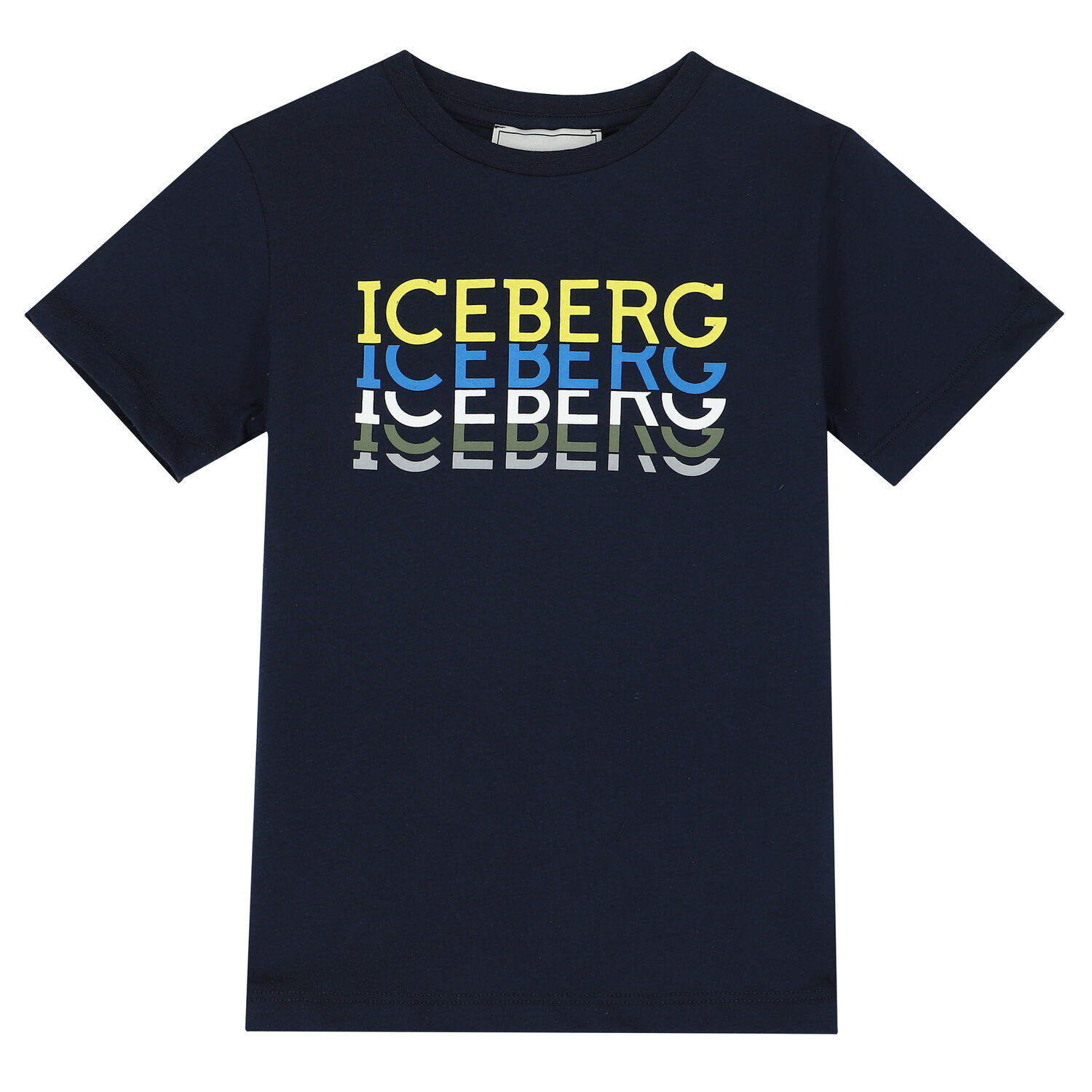 تيشيرت بالشعار باللون الكحلي للأولاد, 1, hi-res