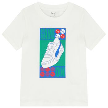 Boys White Logo T-Shirt