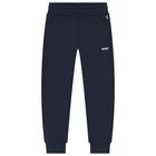 Boys Navy Blue Logo Tracksuit, 2, hi-res