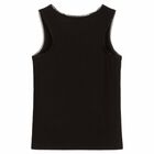 توب بالشعار باللون الاسود للبنات, 1, hi-res