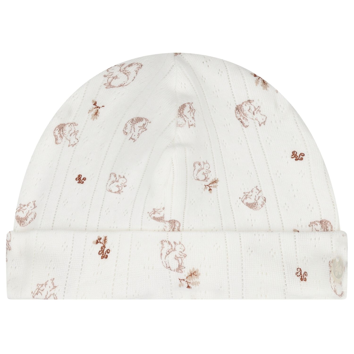 Ivory & Beige Squirrel Baby Hat, 2, hi-res