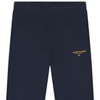 Boys Navy Blue Logo Joggers, 2, hi-res