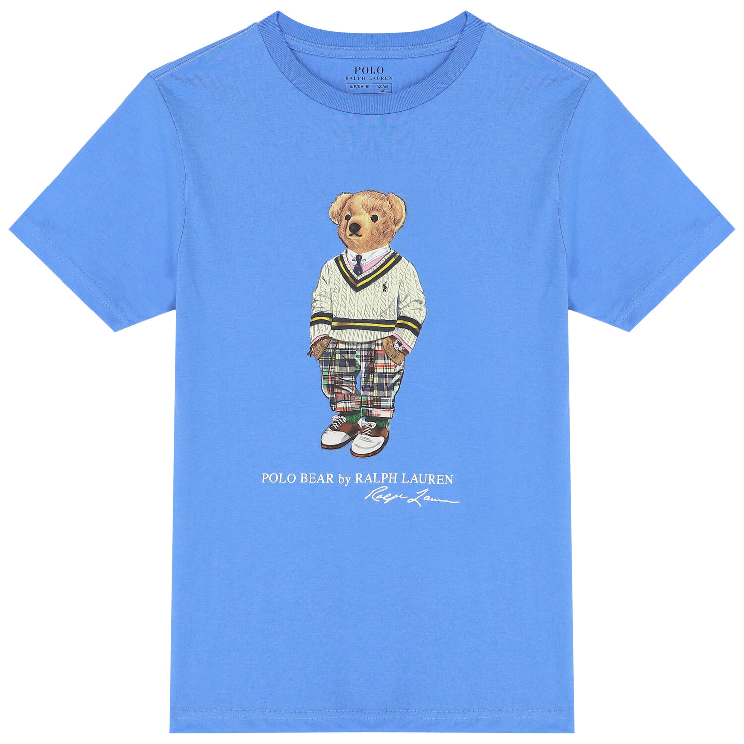 Boys Blue Polo Bear T-Shirt, 1, hi-res