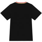 Girls Black Logo T-Shirt, 1, hi-res