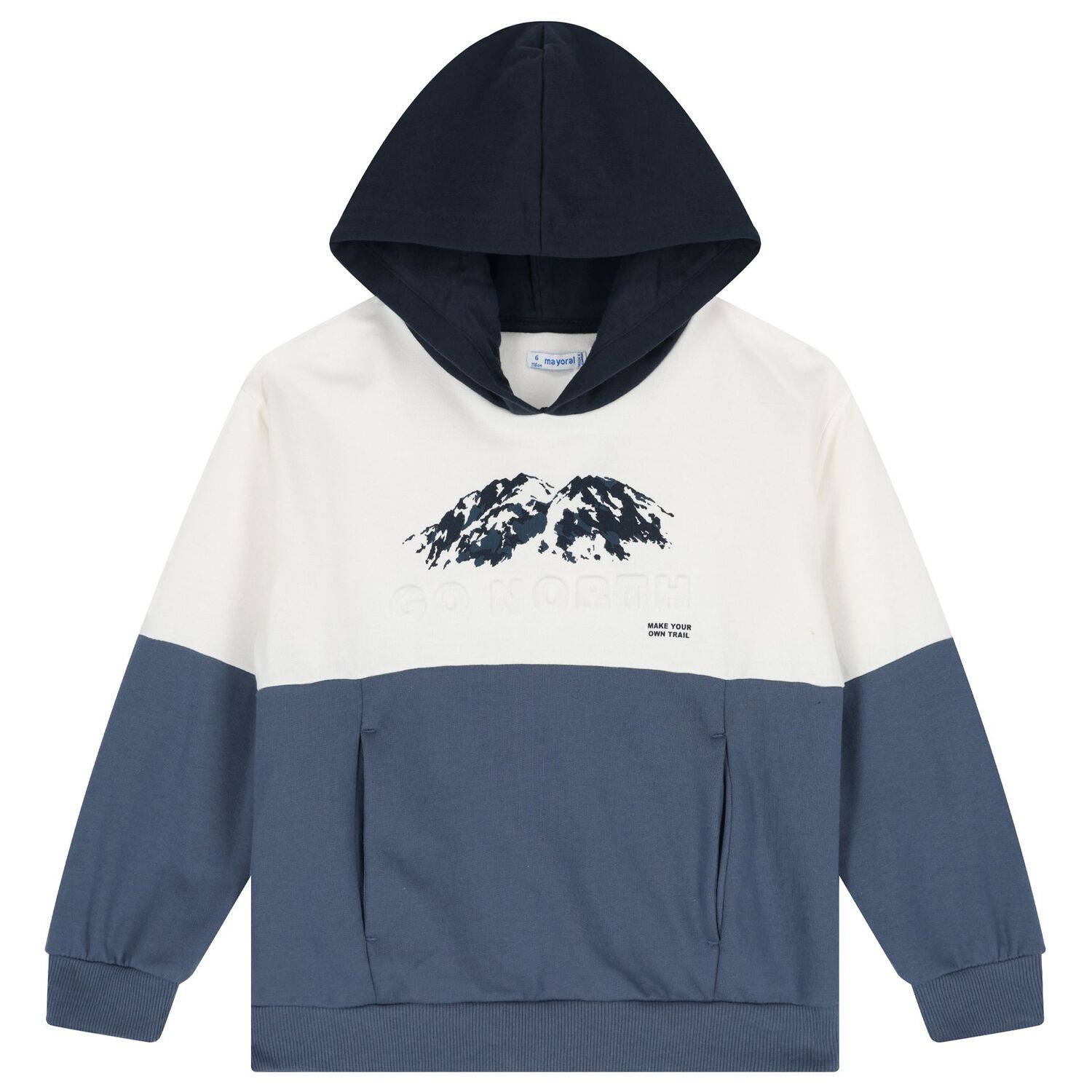 طقم رياضي للأولاد باللون العاجي والأزرق (3 قطع), 1, hi-res