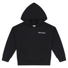 Black Logo Hooded Top, 1, hi-res