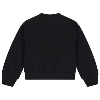 Girls Mini Me Black Flamingo Logo Sweatshirt