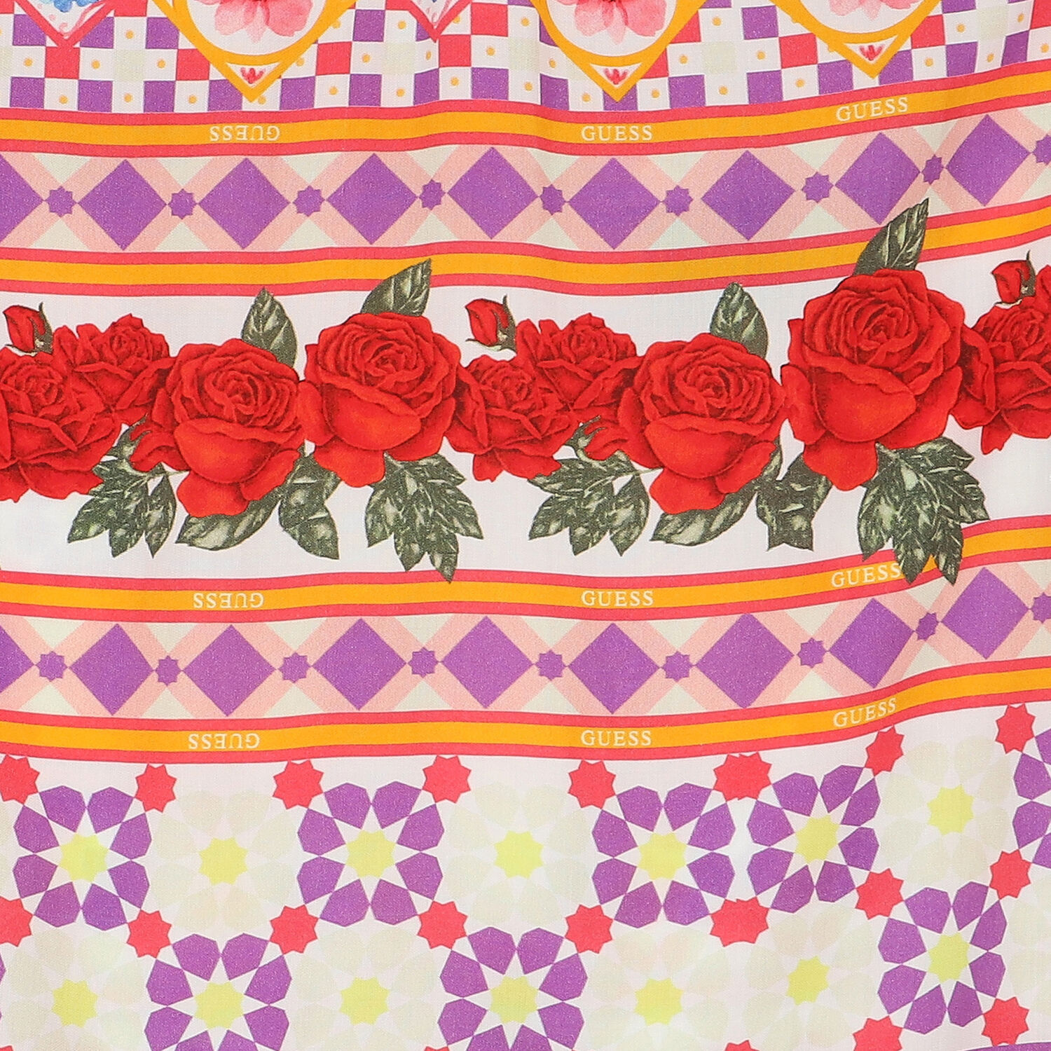 فستان بنات بطبعة الزهور باللون الأحمر والأبيض, 1, hi-res