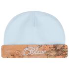 طقم هدايا ملابس أطفال للأولاد الصغار بطبعة خريطة جغرافية باللونين البيج والأزرق, 1, hi-res