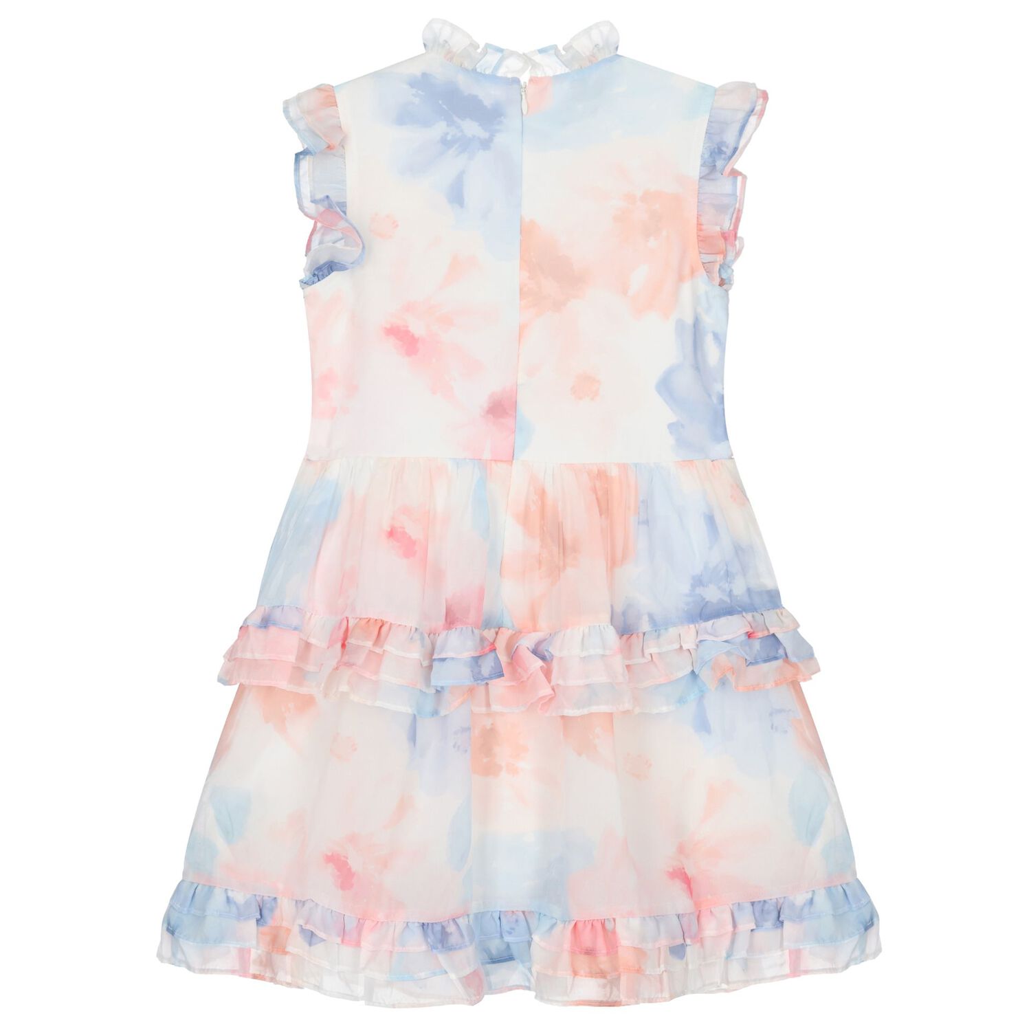 Girls Multi-Coloured Logo Chiffon Dress, 1, hi-res image number null