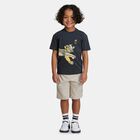 Grey & Beige Lion King Logo Shorts Set, 1, hi-res