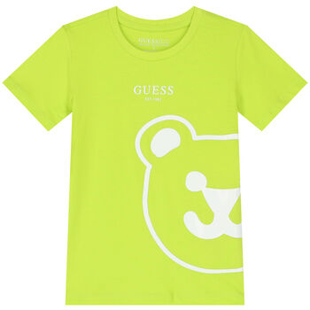 Boys Green Teddy Bear Logo T-Shirt