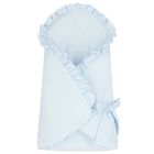 Baby Girls Blue Ruffled Nest, 1, hi-res