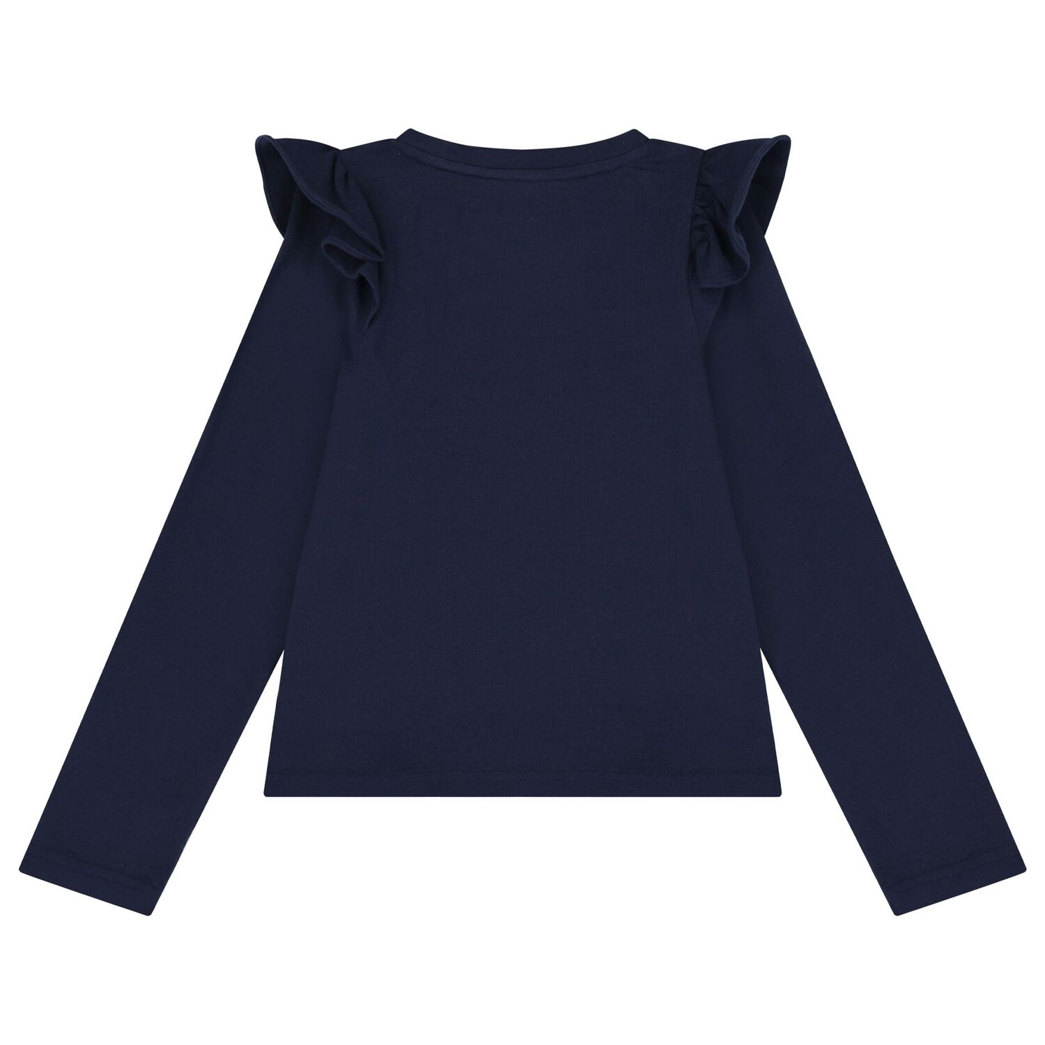 توب بنات بأكمام مخيط باللون الكحلي, 1, hi-res image number null