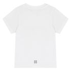 Younger Boys White Logo T-Shirt, 2, hi-res
