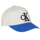 Ivory & Blue Logo Cap, 1, hi-res