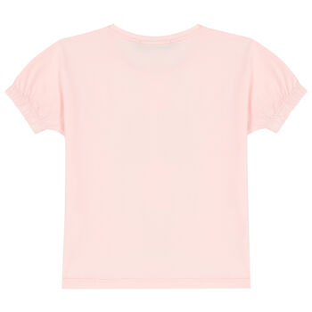 Girls Pink Logo Bag T-Shirt