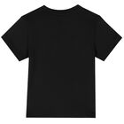 Boys Black Trefoil Logo T-Shirt, 1, hi-res