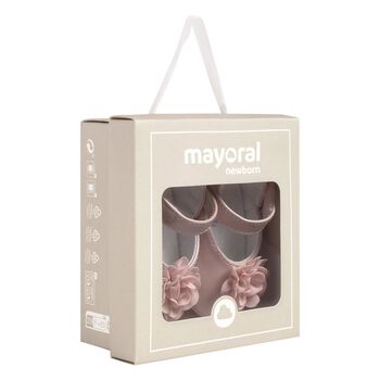 Baby Girls Pink Flower Pre Walker Shoes