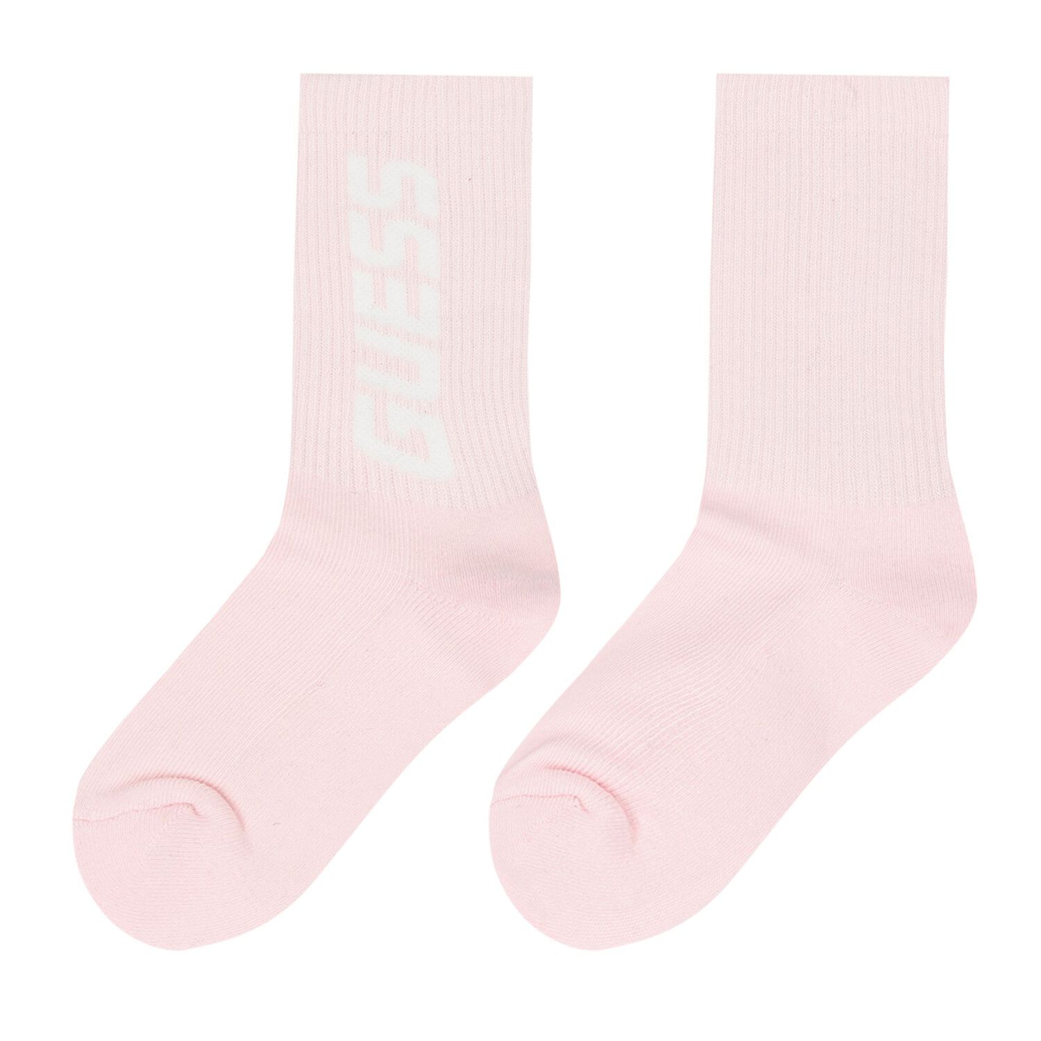Girls Pink Logo Socks, 2, hi-res image number null