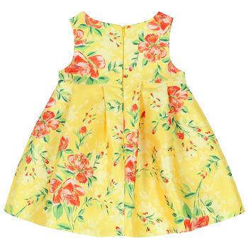Younger Girls Yellow Floral Dress