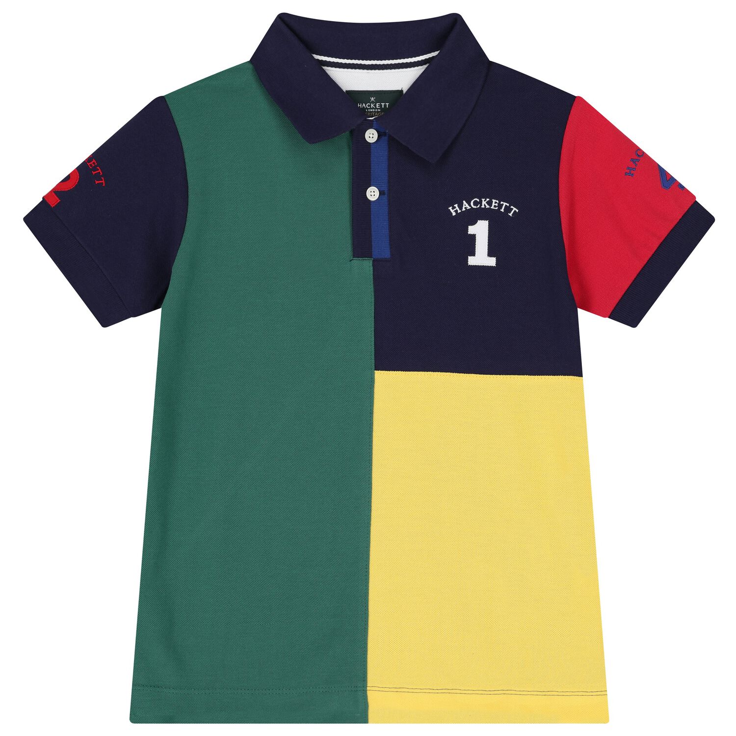 Boys Multi-Coloured Logo Polo Shirt, 1, hi-res image number null