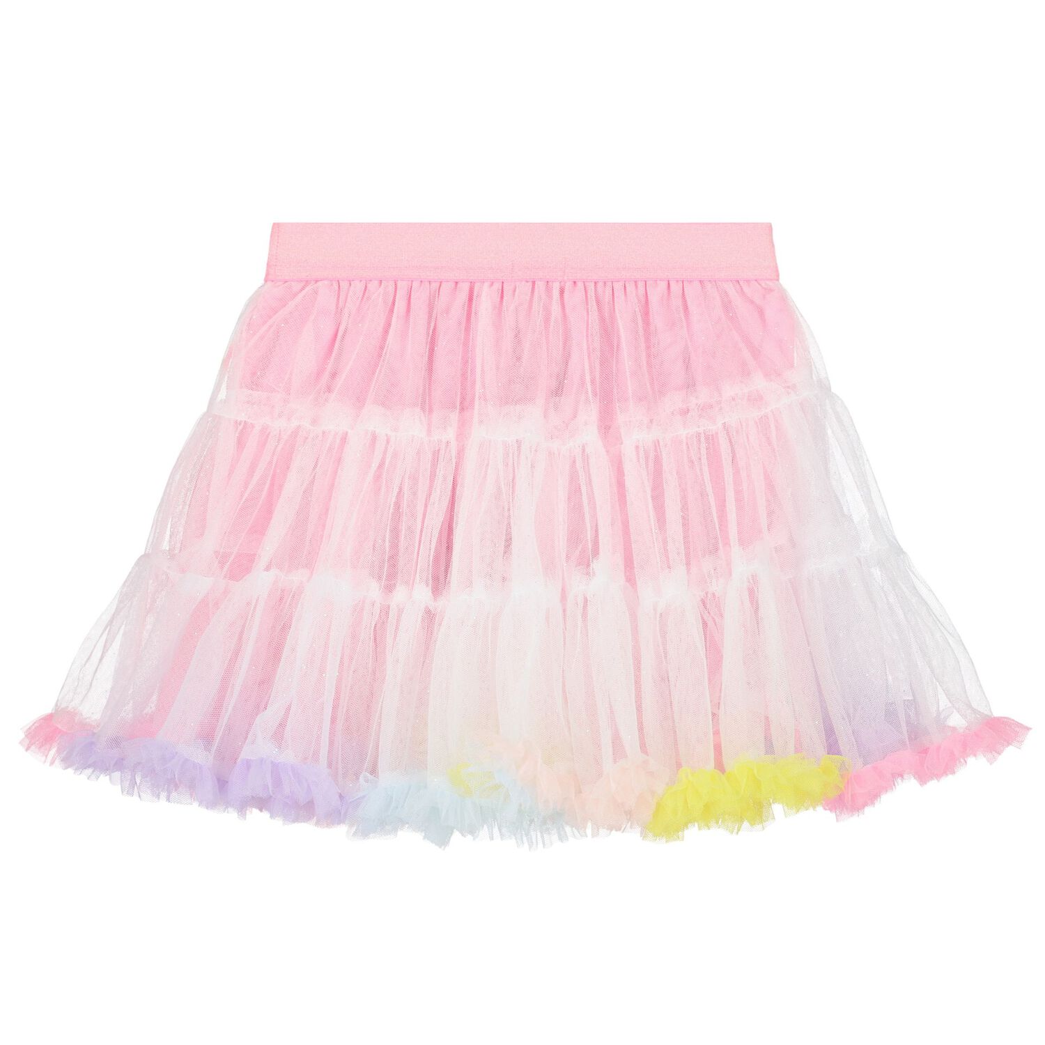 Girls White & Pink Tulle Skirt, 1, hi-res image number null