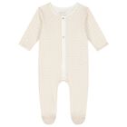 Baby Girls Ivory & Gold Logo Babygrow Gift Set, 1, hi-res