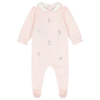 Emile et Rose Baby Girls Pink Floral Babygrow, 1 Baby Girls Pink Floral Babygrow