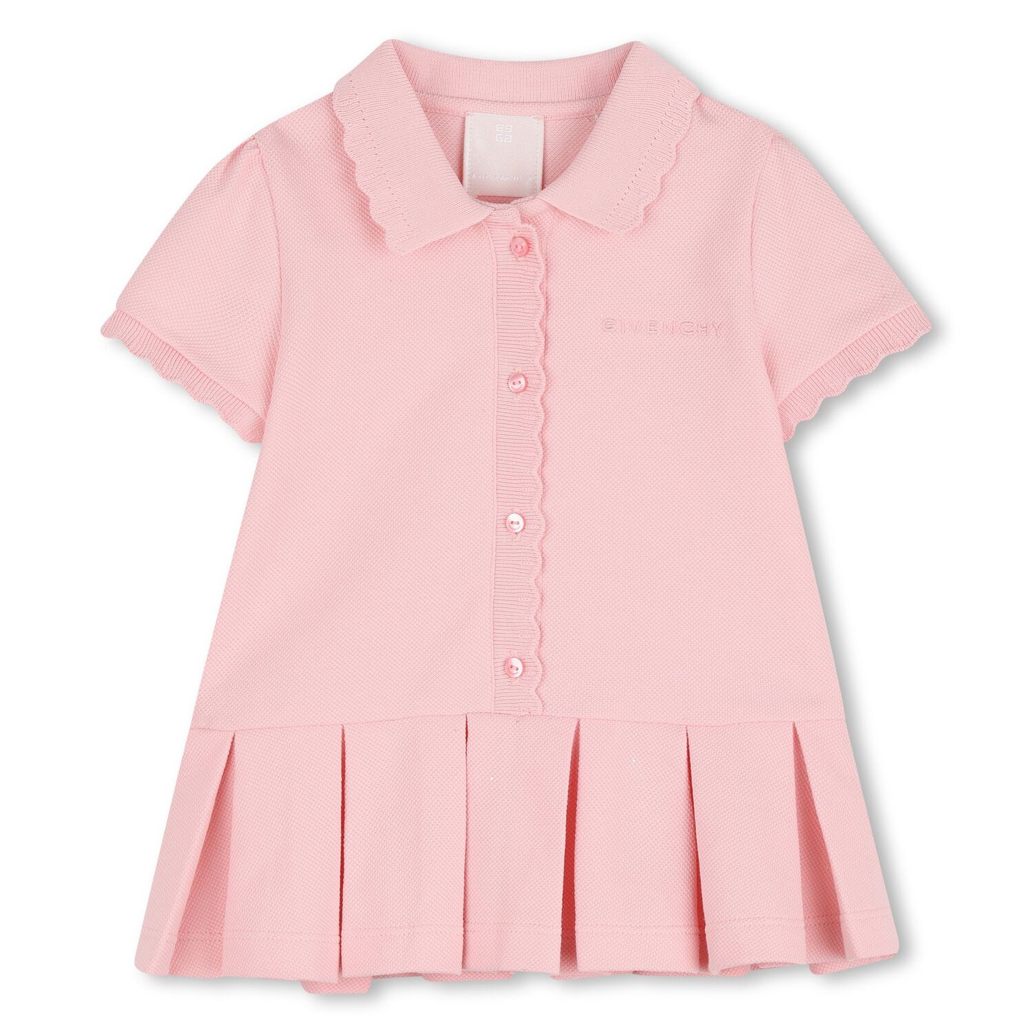 Younger Girls Pink Logo Polo Dress, 1, hi-res