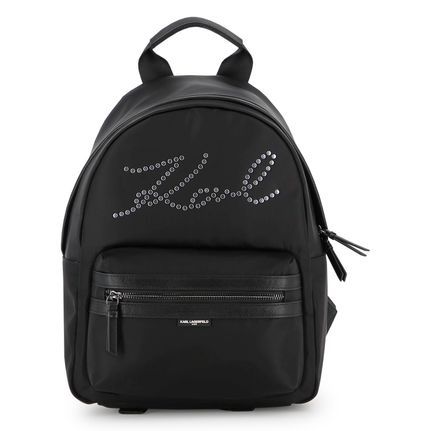 Girls Black Logo Backpack, 1, hi-res