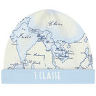 قبعة أولاد بطبعة خريطة باللون العاجي والأزرق, 1, hi-res